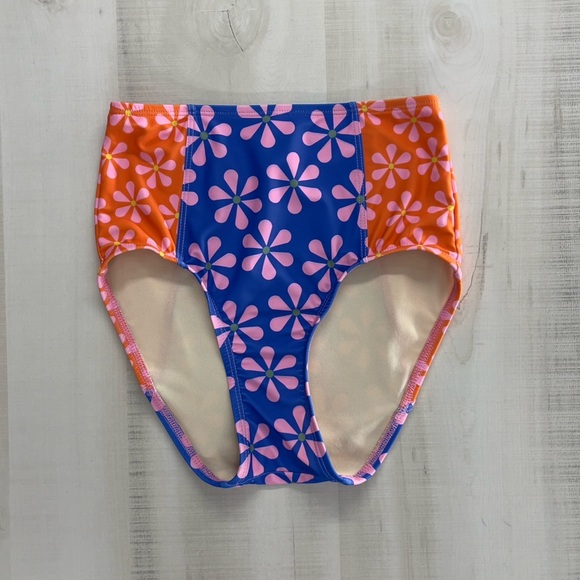 nwot LIME RICKI x the house that Lars built high rise floral swim bikini bottoms - Picture 1 of 5
